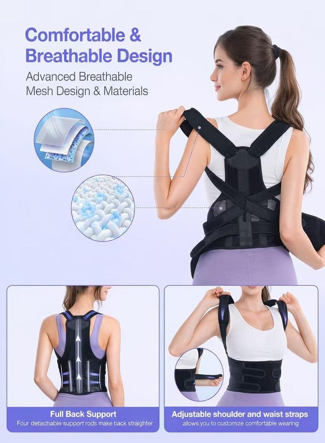 TNDCKP Posture Corrector for Men and Women - Dual-Zone Elastic Design with Adjustable Straps, Helps Improve Posture and Relieve Back Discomfort, Comfortable for Office Wear (Black, Medium) - Image 5