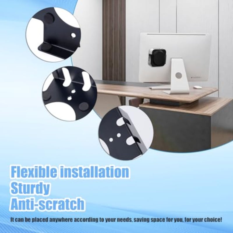Space-Saving Under Desk Mount for Mac Mini M4 and M4 Pro 2024, Durable Carbon Steel Stand, Monitor Holder Bracket for Efficient Heat Dissipation - Image 3