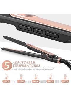 General Hair Straightener and Curler 2 in 1 15s Fast Heating & 5 Temp Settings Large 3D Floating Ceramic Flat Iron Dual Voltage Straightening Irons  - Image 3