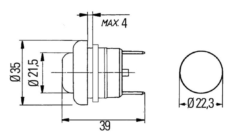 HELLA 001571041 Damp Proof Push-Button Starter Switch - Image 5
