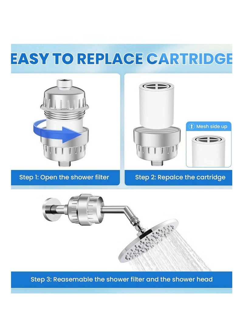 ريد ليف فلتر دش من 30 مرحلة، فلتر دش للمياه العسيرة - فلتر مياه دش عالي الإنتاجية لإزالة الكلور والفلورايد والمعادن الثقيلة، ويحسن حالة بشرتك وشعرك وأظافرك - Image 5