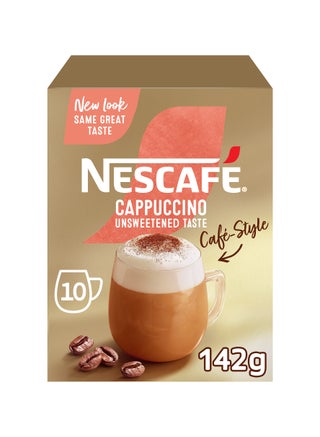 Cappuccino Coffee Mix Unsweetened Taste 10 Sachets 142gmgrams Pack of 10 - view 3
