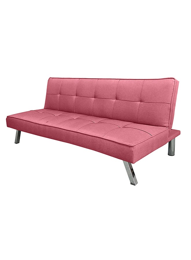 In-House Sandi | 3-Seater Sofabed 2 In 1 Upholstered In Velvet 30x177x107 cm- Dark Pink - Image 2