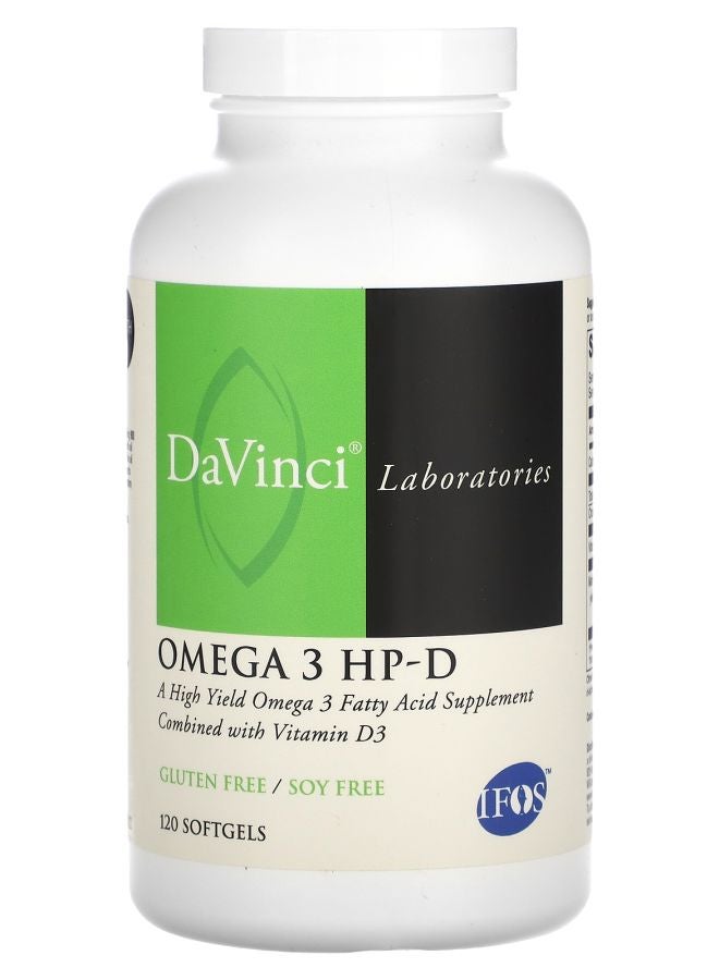 DaVinci Laboratories Omega 3 HP-D 120 Softgels - Image 1