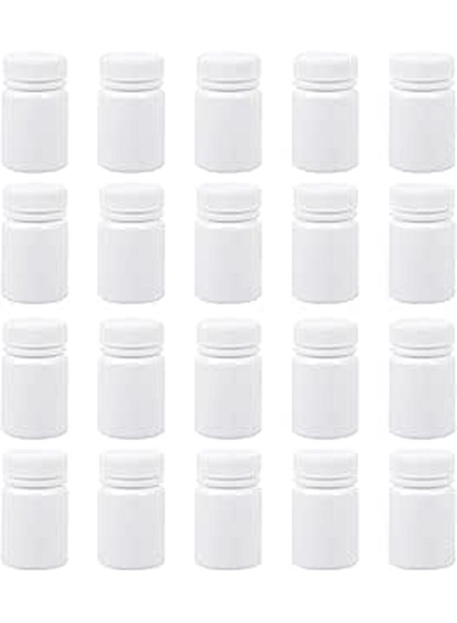 30 Pack 50ml Refillable Thickened Travel Capsule Bottles For Medicine And Vitamins - Image 1