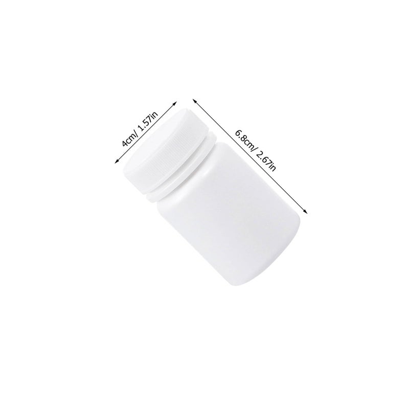 30 Pack 50ml Refillable Thickened Travel Capsule Bottles For Medicine And Vitamins - Image 3