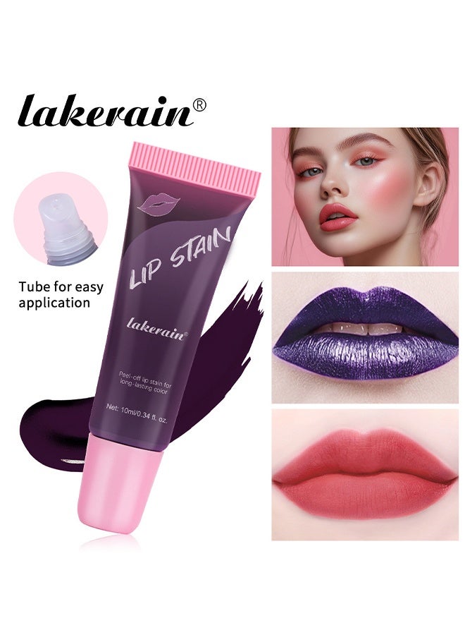 lakerain Lip Stain Peel Off Lip Stain Light Pink Peel Off Lip Color Stain Lipstick Long Lasting Lip Stain Peel Off Sweat Proof Waterproof Highly Pigmented Matte Lipstick Liquid Peel Off Lip Tint 10ml #01 - Image 5