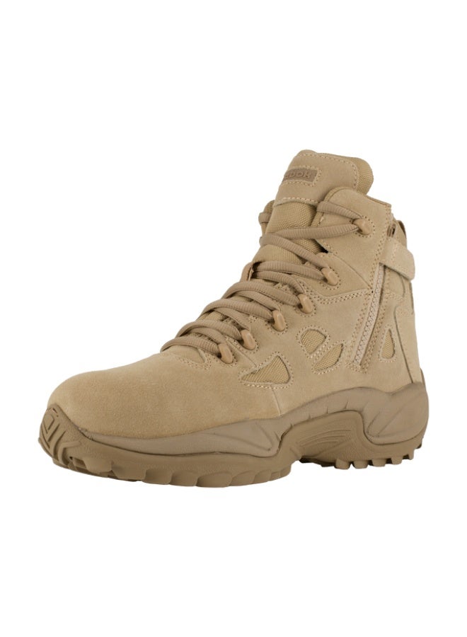 Reebok Work Rapid Response RB8694 6" Desert Tan Tactical Boots for Men - Field Proven Duty Footwear with Side Zipper, Shock Absorbing Comfort - Image 2
