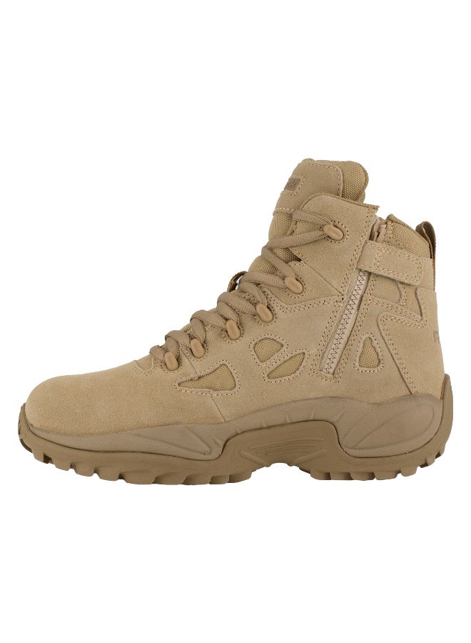 Reebok Work Rapid Response RB8694 6" Desert Tan Tactical Boots for Men - Field Proven Duty Footwear with Side Zipper, Shock Absorbing Comfort - Image 5