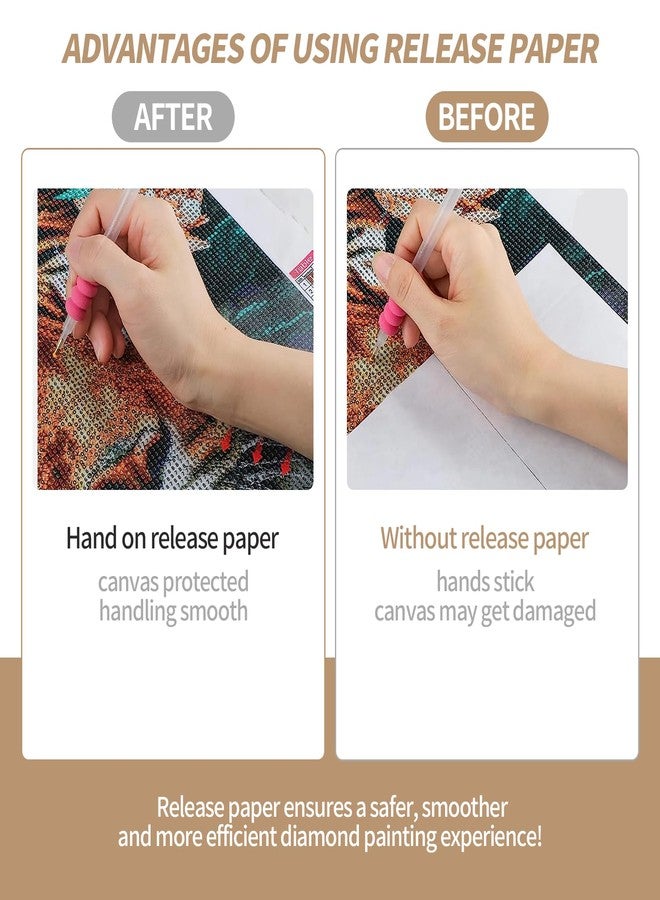 Creztail 150 Pieces Diamond Painting Release Paper, Double-Sided Silicone Coating, Non-Stick Cover Paper for 5D Diamond Art Craft Supplies - Image 5