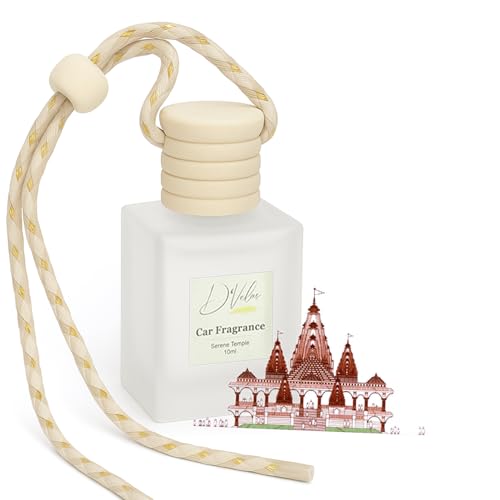 D'Velas D’Velas™ 40ml Car Freshener Diffuser Set – Long-Lasting Upto 120 Days | Serene Temple | No Paraben | 10ml Wooden Lid Bottle with 30ml Refill | Perfume Diffuser | Odor Eliminator for Car Interior - Image 1