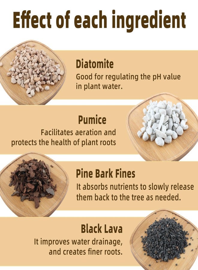 CJGQ 2 Quart Bonsai Soil Mix Lava,Pumice,Pine Bark and Calcined Rock, Natural Organic Mix for Potted Plants… - Image 4