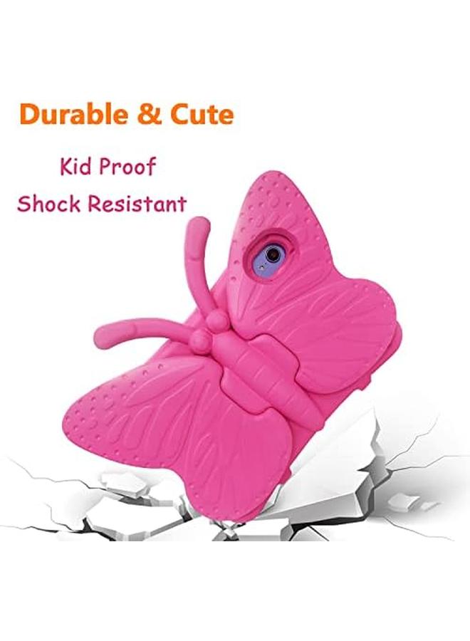 إيروريكس حافظة ايباد ميني 6 من كيدز باترفلاي حافظة ايباد ميني 2021 للاطفال مقاومة للصدمات وخفيفة الوزن مصنوعة من إسفنج ايفا لحماية فائقة لاجهزة ايباد ميني 8.3 انش للبنات باللون الوردي - Image 4