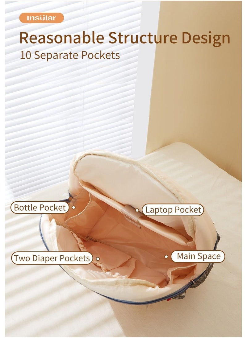 insular - Baby Diaper Bag With High-Quality Material And Adjustable Strap For Easy Carrying - Image 1