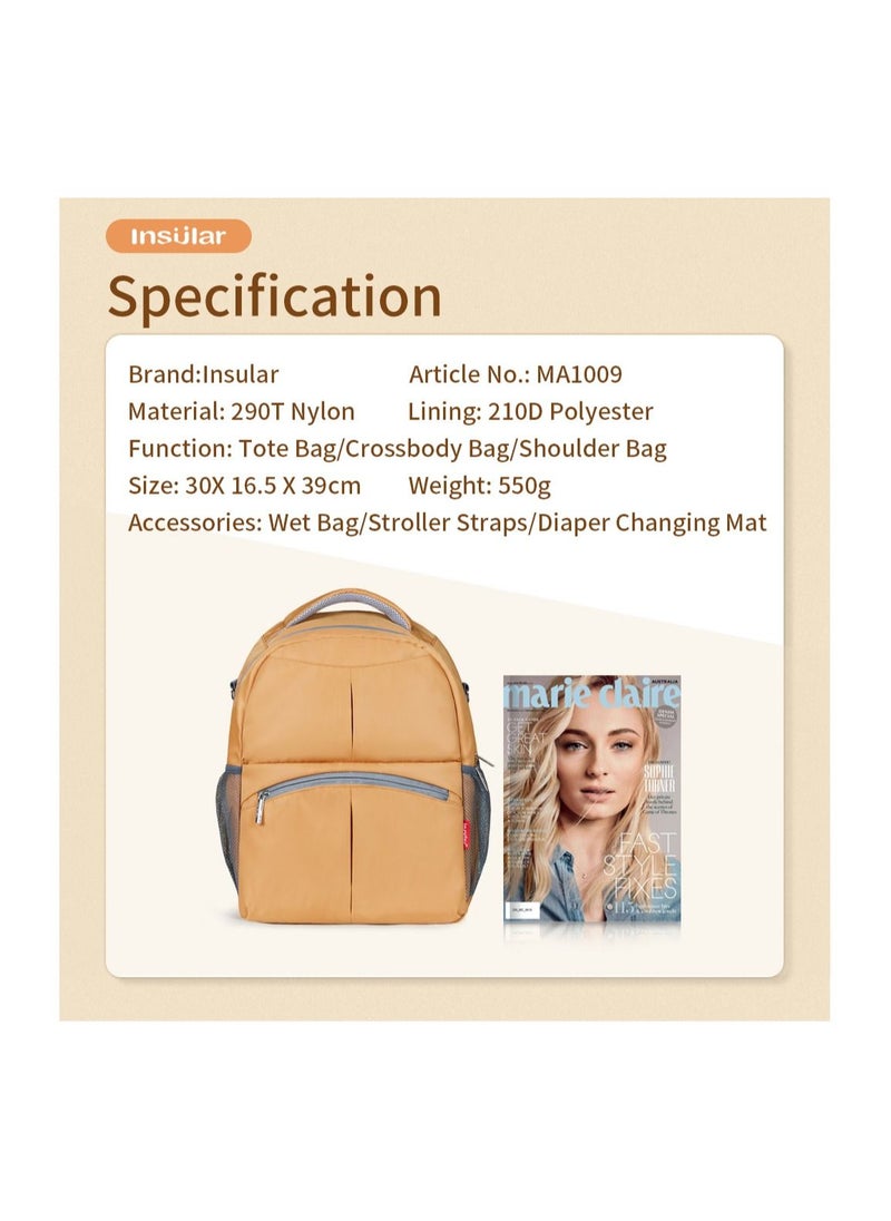 insular - Baby Diaper Bag With High-Quality Material And Adjustable Strap For Easy Carrying - Image 1