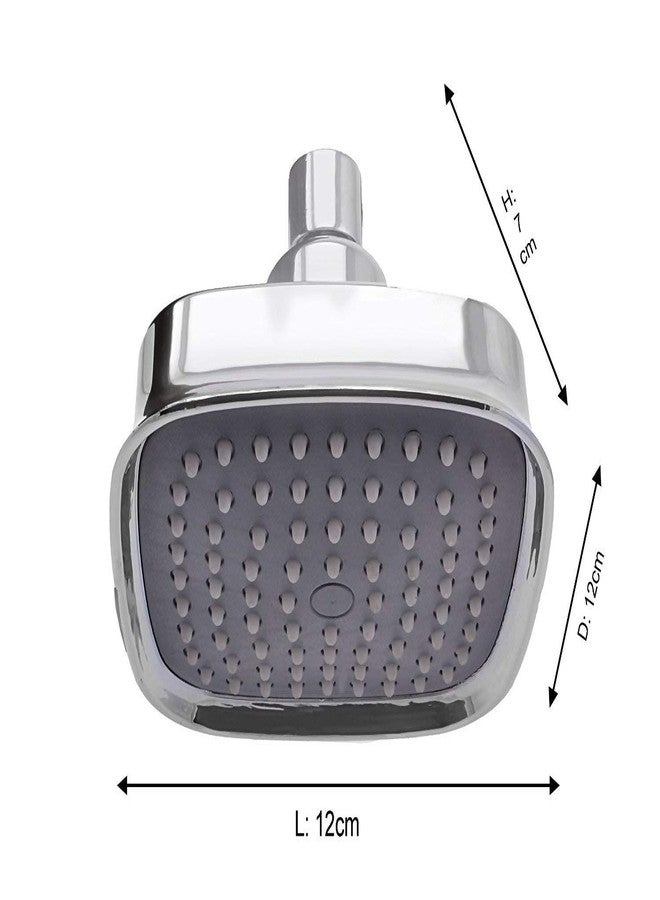 BATH GURU Pure Abs Plastic Garnet Square Rain Over Head Shower (5 X 5 Inch Approx), Polished - Image 3