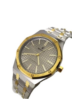 Rivoly Men's Stainless Steel Analog Quartz Watch, Easy to Read Fashion Design Waterproof Classic Luxury Big Face Wrist Watch  - Image 5