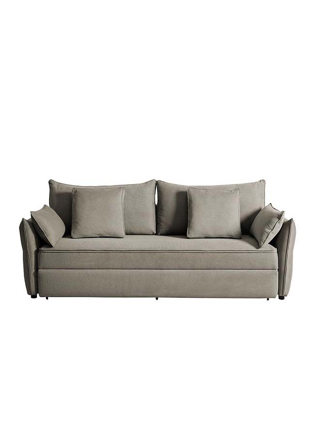 DANUBE HOME Danube Home Zaden 3 Seater Fabric Sofabed Modern Design Three Seat Sofas Comfortable Living Room Furniture L 220 x W 86 x H 92 cm Beige  - Image 4