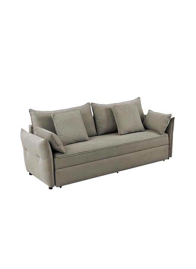 DANUBE HOME Danube Home Zaden 3 Seater Fabric Sofabed Modern Design Three Seat Sofas Comfortable Living Room Furniture L 220 x W 86 x H 92 cm Beige  - Image 5