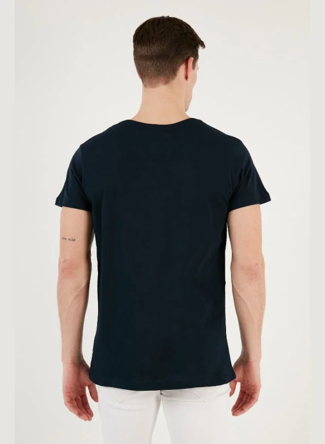 Buratti  Buratti Cotton Slim Fit Crew Neck T Shirt Men's T SHIRT 541PERSPECTIVE for Men | Best Price UAE