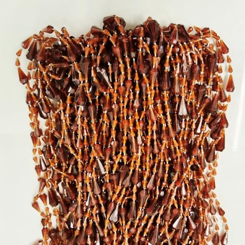 ave split Beaded Curtain Doorways Acrylic Hanging Door Beads String Curtains Tassel Room Divider Screen Decor for Doorway Window Living Room Wedding (042coffee, 39 inch x 78.7 inch), ES042 - Image 2