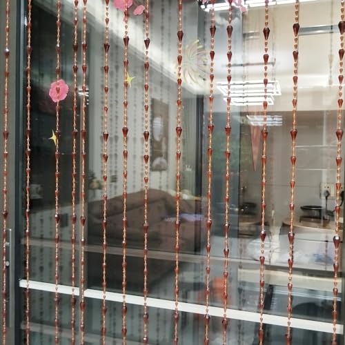 ave split Beaded Curtain Doorways Acrylic Hanging Door Beads String Curtains Tassel Room Divider Screen Decor for Doorway Window Living Room Wedding (042coffee, 39 inch x 78.7 inch), ES042 - Image 4