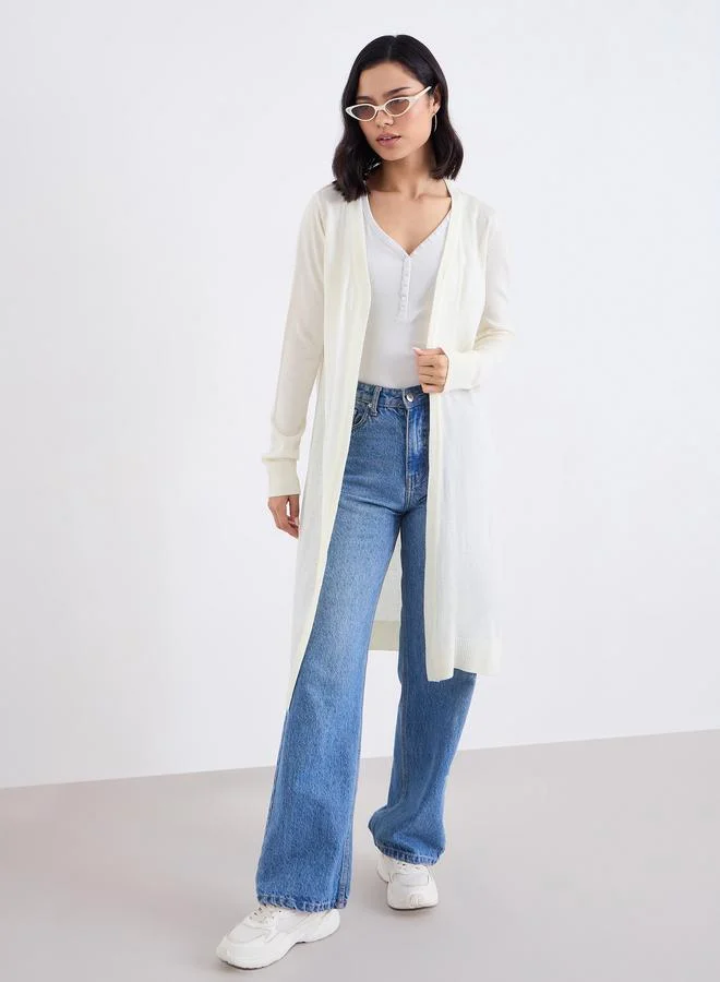 Styli Styli Regular Fit Longline Front Open Cardigan