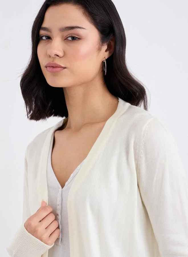 Styli Styli Regular Fit Longline Front Open Cardigan