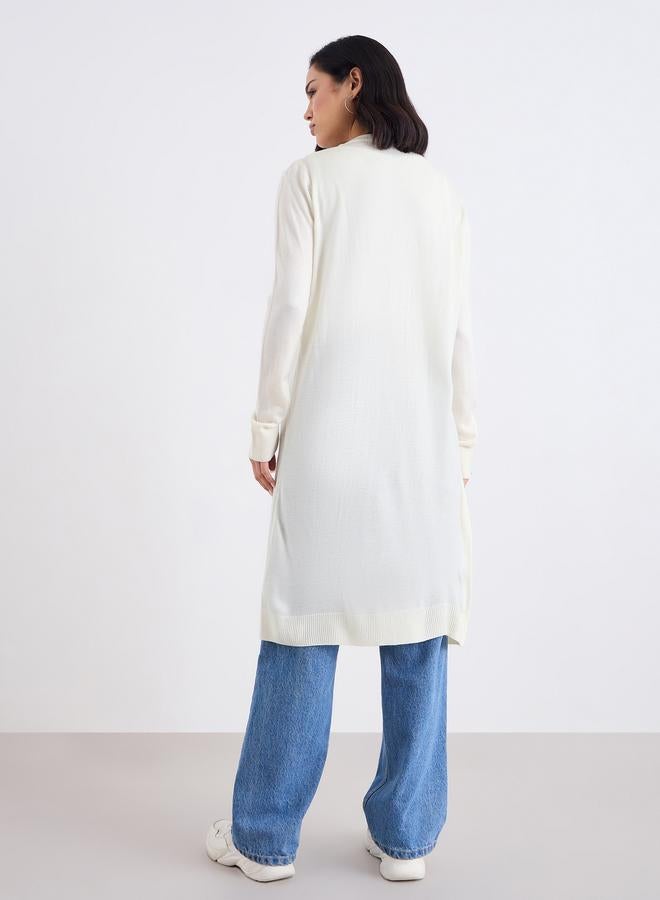ستايلي كارديغان طويل بقصة عادية - Image 4