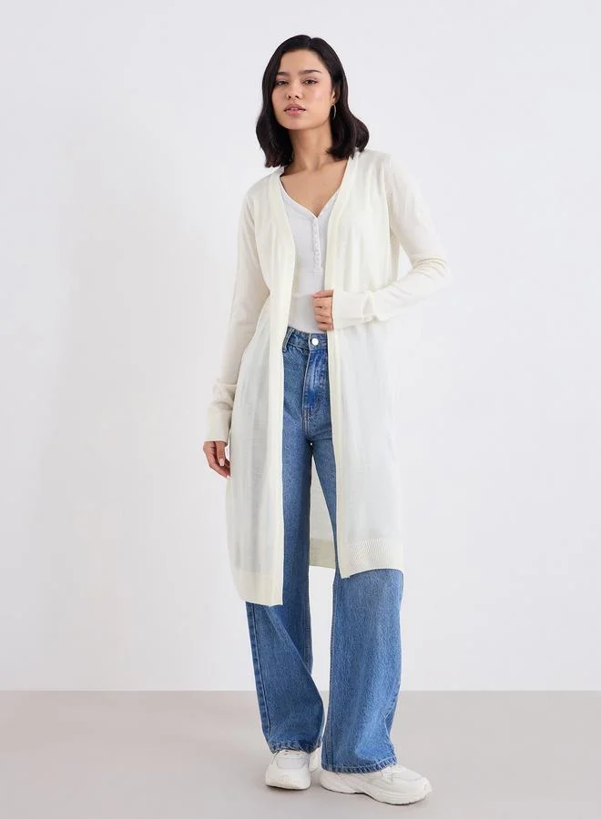 Styli Styli Regular Fit Longline Front Open Cardigan