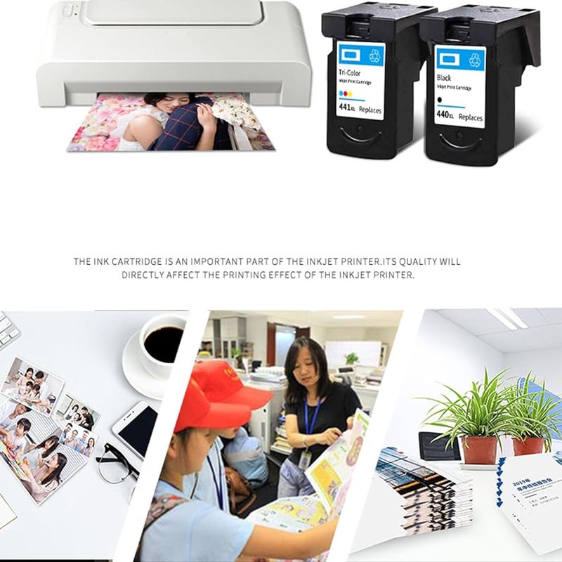 PG440 CL441 Refillable Black Cartridge Replacement for 440XL 441XL 4280 MX438 518 Printer - Image 1