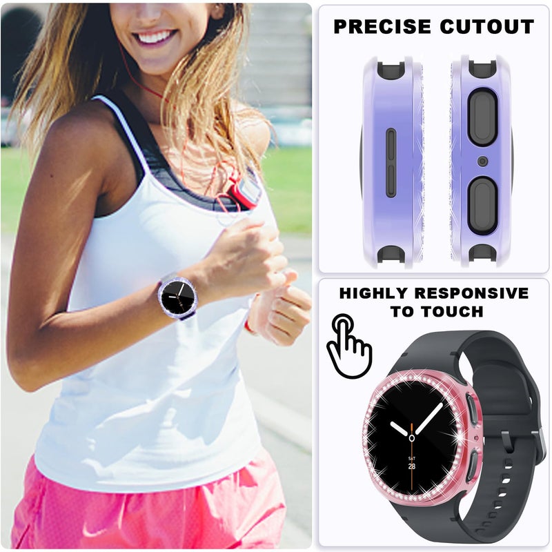 RICHONE [12Pack] Bling Case Compatible with Samsung Galaxy Watch 8 (2025) 40mm Screen Protector, HD Full Protection Flexible TPU Watch Bumper Cover Accessories for Samsung Watch 8 40mm - Image 5
