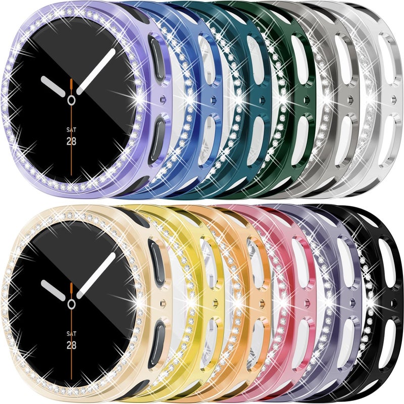RICHONE [12Pack] Bling Case Compatible with Samsung Galaxy Watch 8 (2025) 40mm Screen Protector, HD Full Protection Flexible TPU Watch Bumper Cover Accessories for Samsung Watch 8 40mm - Image 1