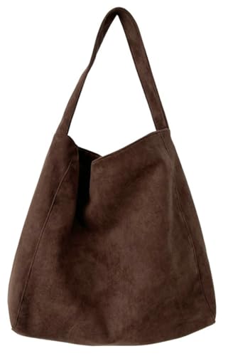 Jusavie Slouchy Suede Hobo Bags Women Crescent Satchels Shoulder Bag Crossbody Purse Corduroy Top-handle College Tote Handbag - Image 1