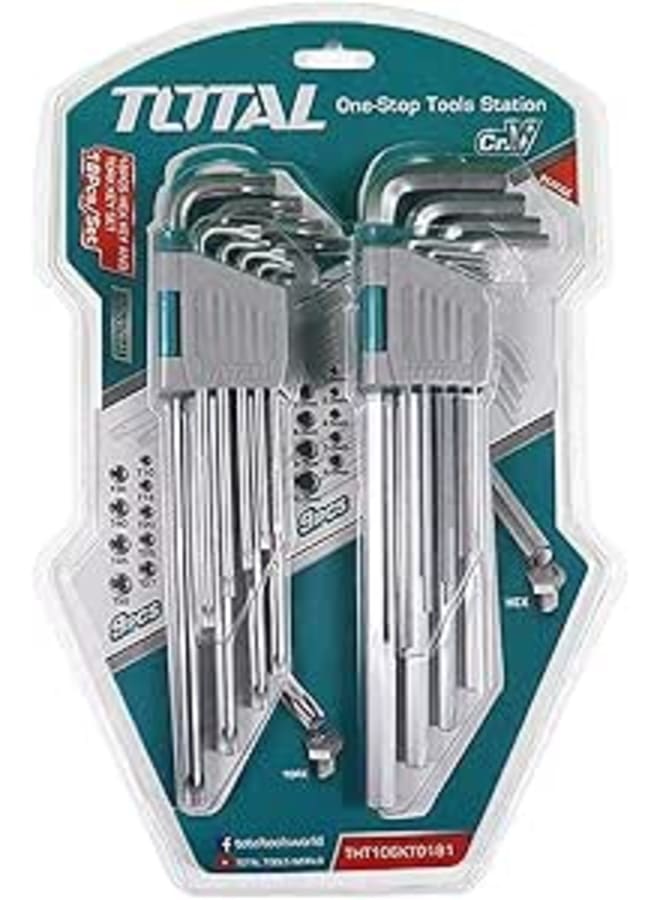 Total THT106KT0181 Hex Keys Model Set (18 Piece, 1.5: 10mm)