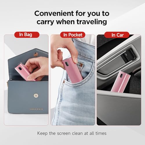 YTT Screen Cleaner, All-in-One Spray & Wipe Cleaner, with Transparent Protective Shell for All Phones, Laptop and Tablet Screens (Pink) - Image 4