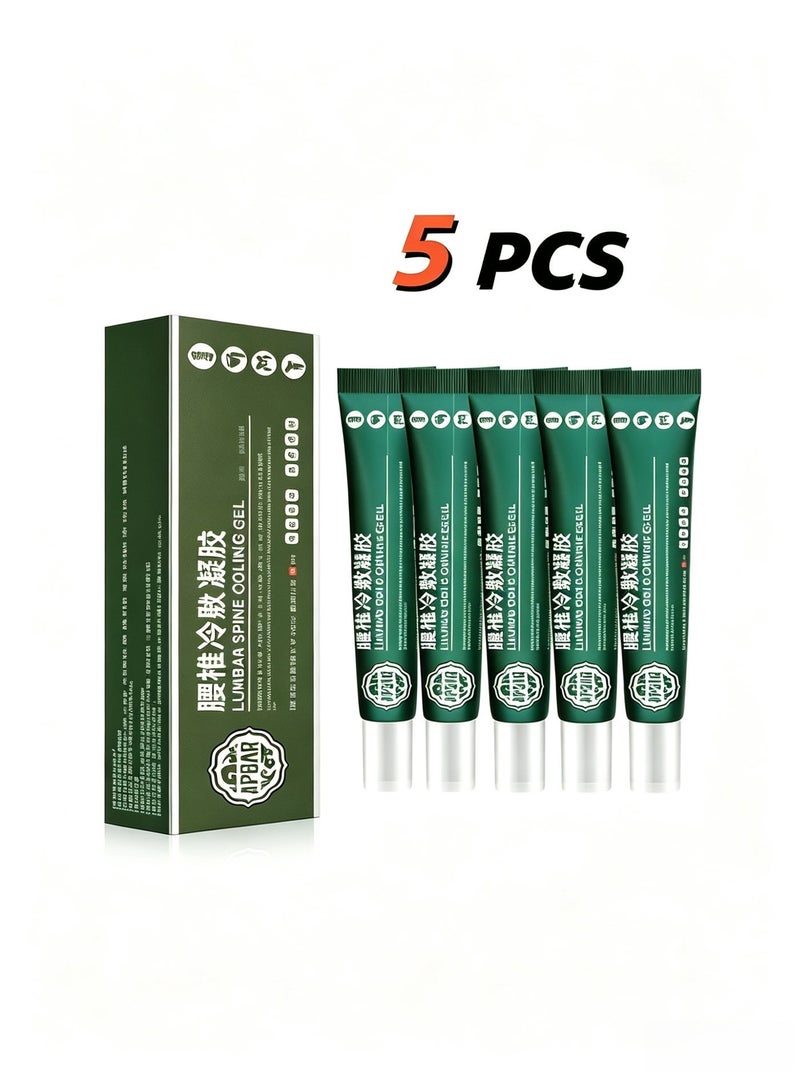 APGAR 5-Pack 20g Natural Herbal Lumbar Cold Gel - Fast-Cooling Formula for Cervical/Knee/Disc Pain Relief, Soothes Joint Discomfort, Portable Daily Use for Muscle & Joint Care - Image 1