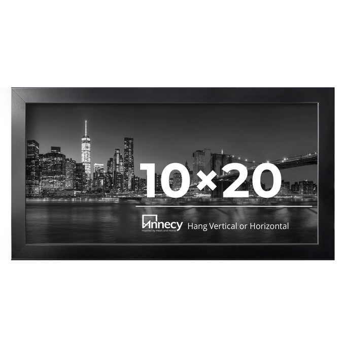 10X20 PICTURE FRAME BLACK PANORAMIC PICTURE FRAME FOR WALL DECORATION CLASSIC BLACK MINIMALIST STYLE SUITABLE FOR DECORATING HOUSES OFFICES HOTELS1 PACK