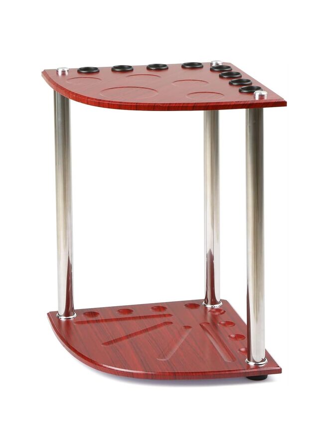 TWood Stand Holds 8 Hole Vertical Pool Cue Holder Billiard Pool Sticks Ball Floor Stand for Pool Sticks Pool Balls Table Accessory (Wine-red-Hold 8 Sticks) - Image 4