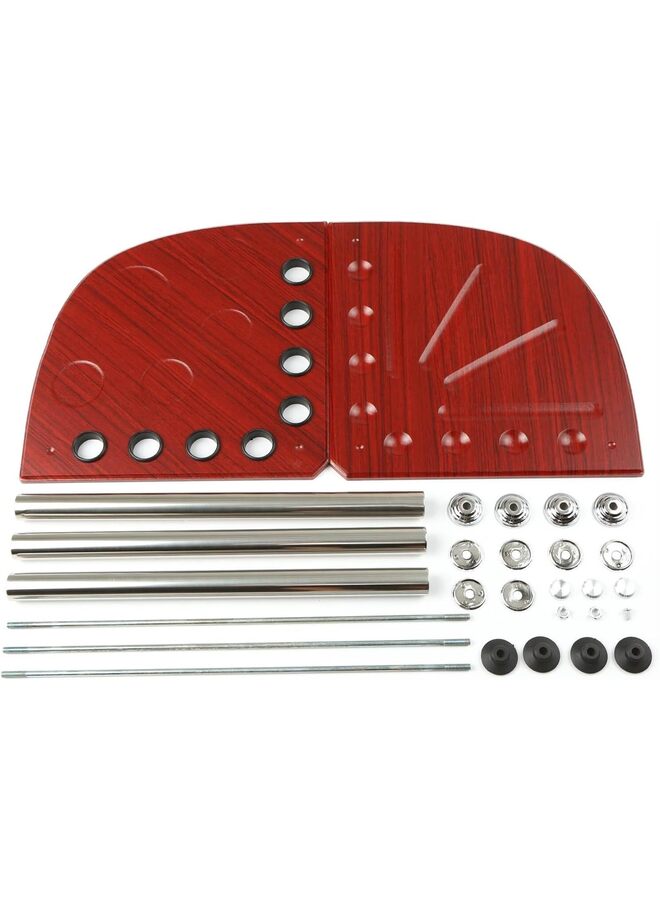 TWood Stand Holds 8 Hole Vertical Pool Cue Holder Billiard Pool Sticks Ball Floor Stand for Pool Sticks Pool Balls Table Accessory (Wine-red-Hold 8 Sticks) - Image 2