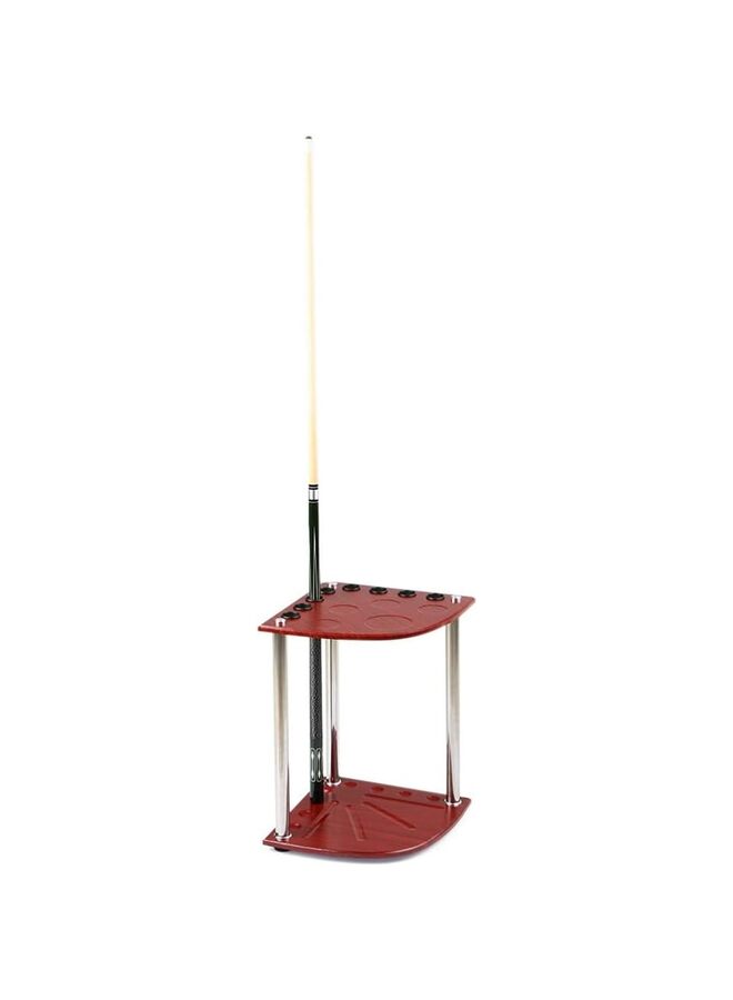 TWood Stand Holds 8 Hole Vertical Pool Cue Holder Billiard Pool Sticks Ball Floor Stand for Pool Sticks Pool Balls Table Accessory (Wine-red-Hold 8 Sticks) - Image 3