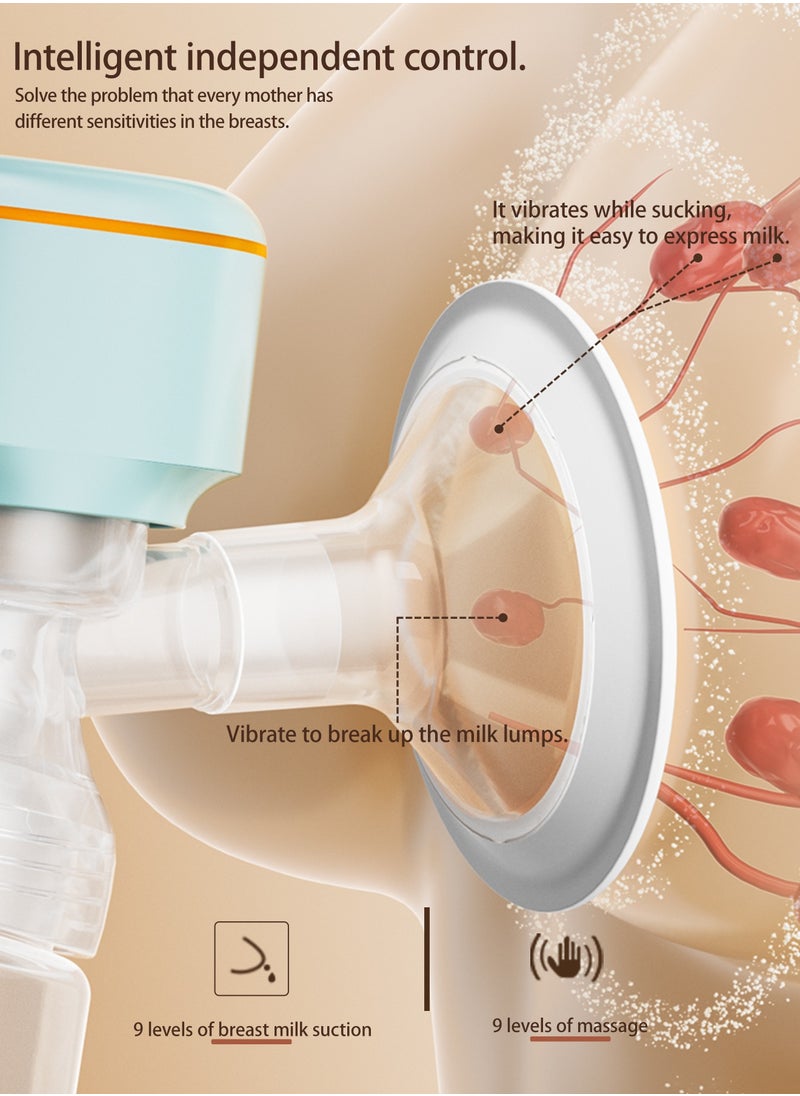ALLTOMOM - Lightweight Electric Breast Pump with LED Display and 180ml Milk Bottle 3 Modes 9 Levels Easy to Clean - Image 1