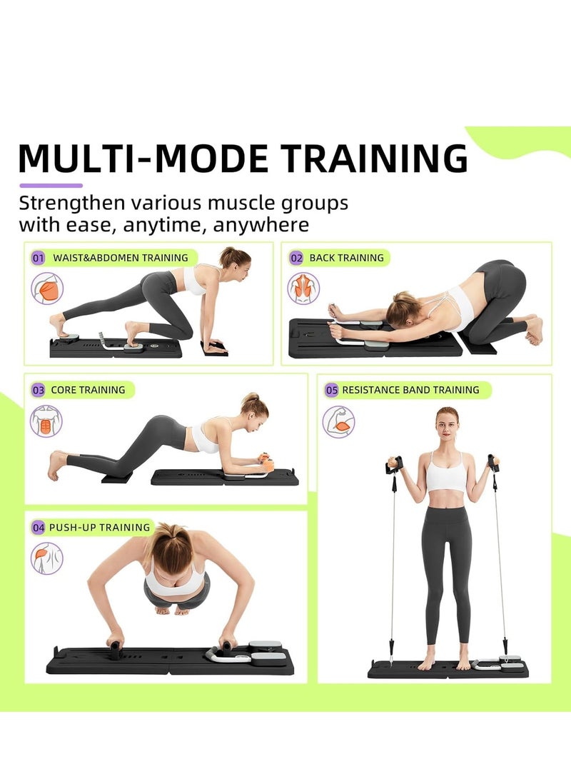 Y&D Portable Pilates Reformer Machine for Home Gym - Auto-Rebound Pilates Board with Abdominal Core Trainer & Full Body Workout | Professional Pilates Equipment for Men/Women  - Image 3