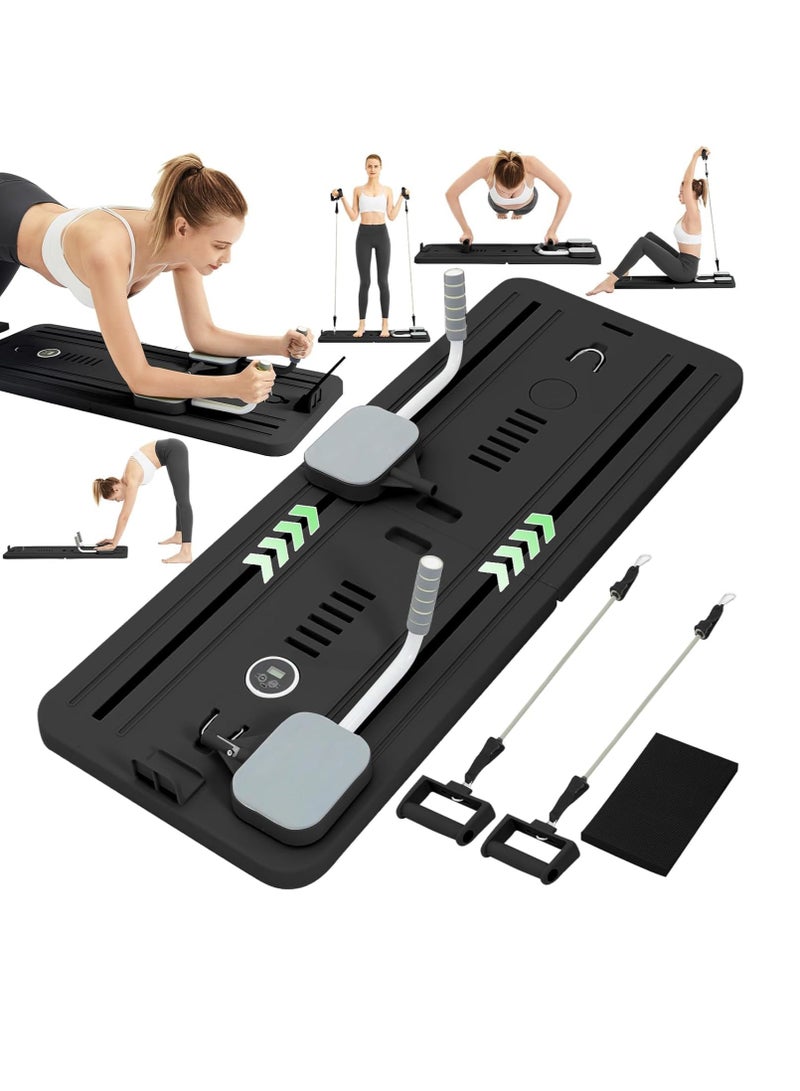 Y&D Portable Pilates Reformer Machine for Home Gym - Auto-Rebound Pilates Board with Abdominal Core Trainer & Full Body Workout | Professional Pilates Equipment for Men/Women  - Image 1