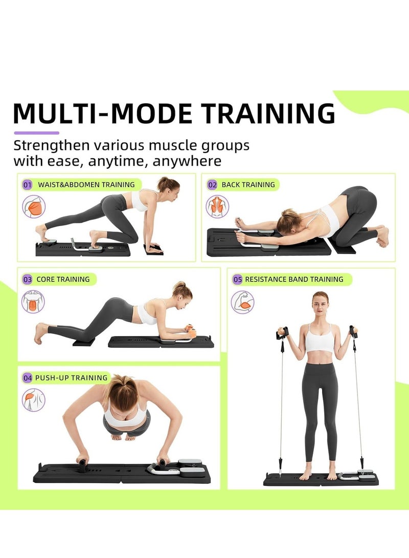 Y&D Pilates Board - Pilates Reformer Set, Multi-Purpose Foldable Pilates Reformer Board for Home, 5 in 1 Pilates Sliding Board - Image 5