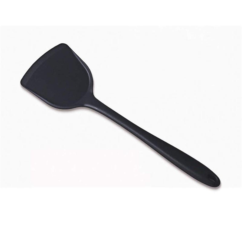 FS COOL FS COOL Wide Silicone Spatula for NonStick Pans High HeatResistant Premium Flexible NonStick Silicon Spatula Baking Spatula Pack of 1 Black - Image 1