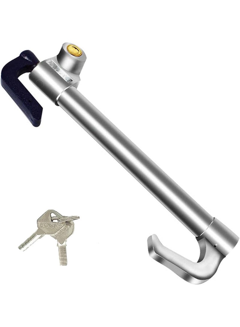 Soofam Car Steering Wheel Lock, Steering Wheel Lock Anti-Theft Device, 3-Section Retractable Car Theft Prevention Device with 2 Keys, Double Hook Car Clutch Lock for Car Truck SUV Van - Image 1