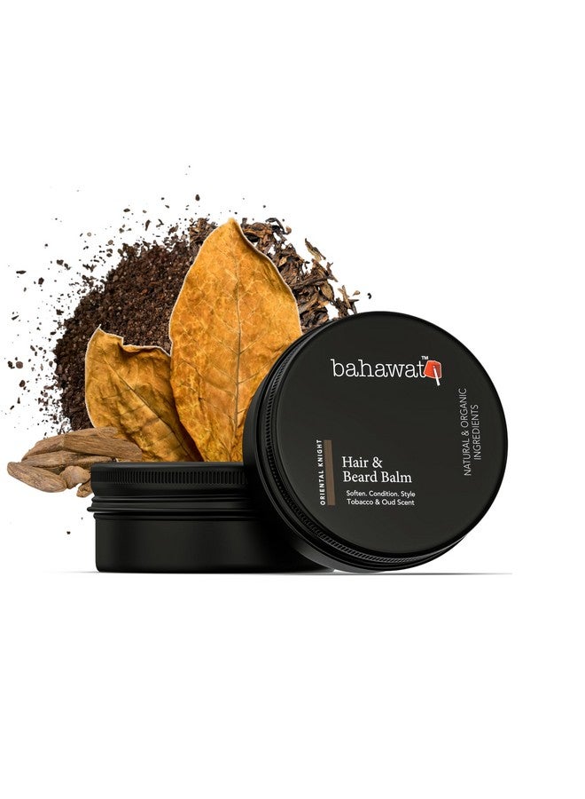 BAHAWAT BAHAWAT Beard Balm Tobacco Oud - Styles, Strengthens & Softens Beards - Natural Beard Conditioner- ZERO GRIT Balm - reduces beard itch, 2 ounce  - Image 2