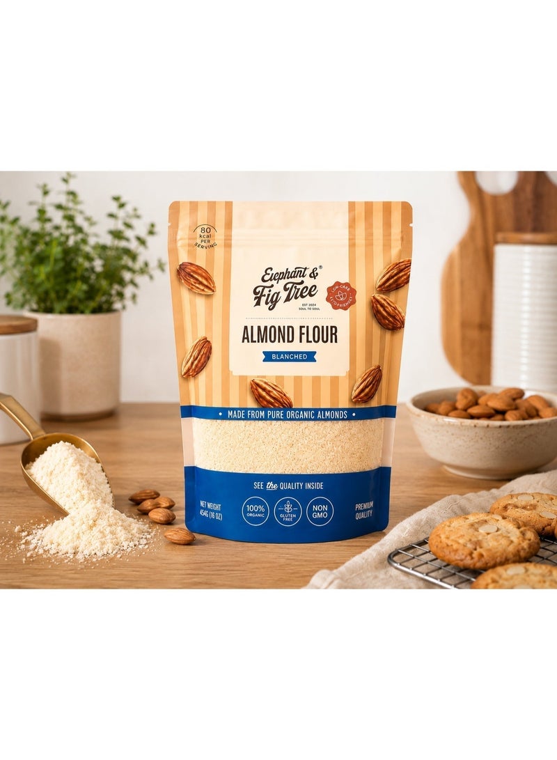 Elephant & Fig Tree Almond Flour 450g – Blanched, 100% Organic, Gluten-Free, Keto & Low-Carb | Made from Pure Organic Almonds - Image 2