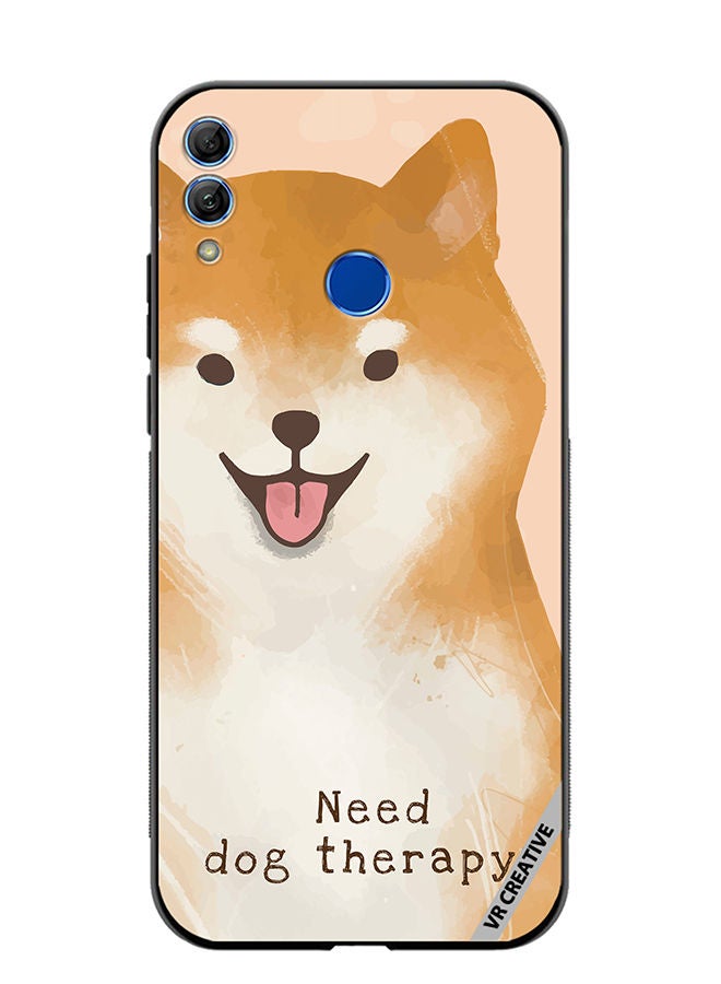 Protective Case Cover For Honor 10 Lite Dog Therapy Design Multicolour